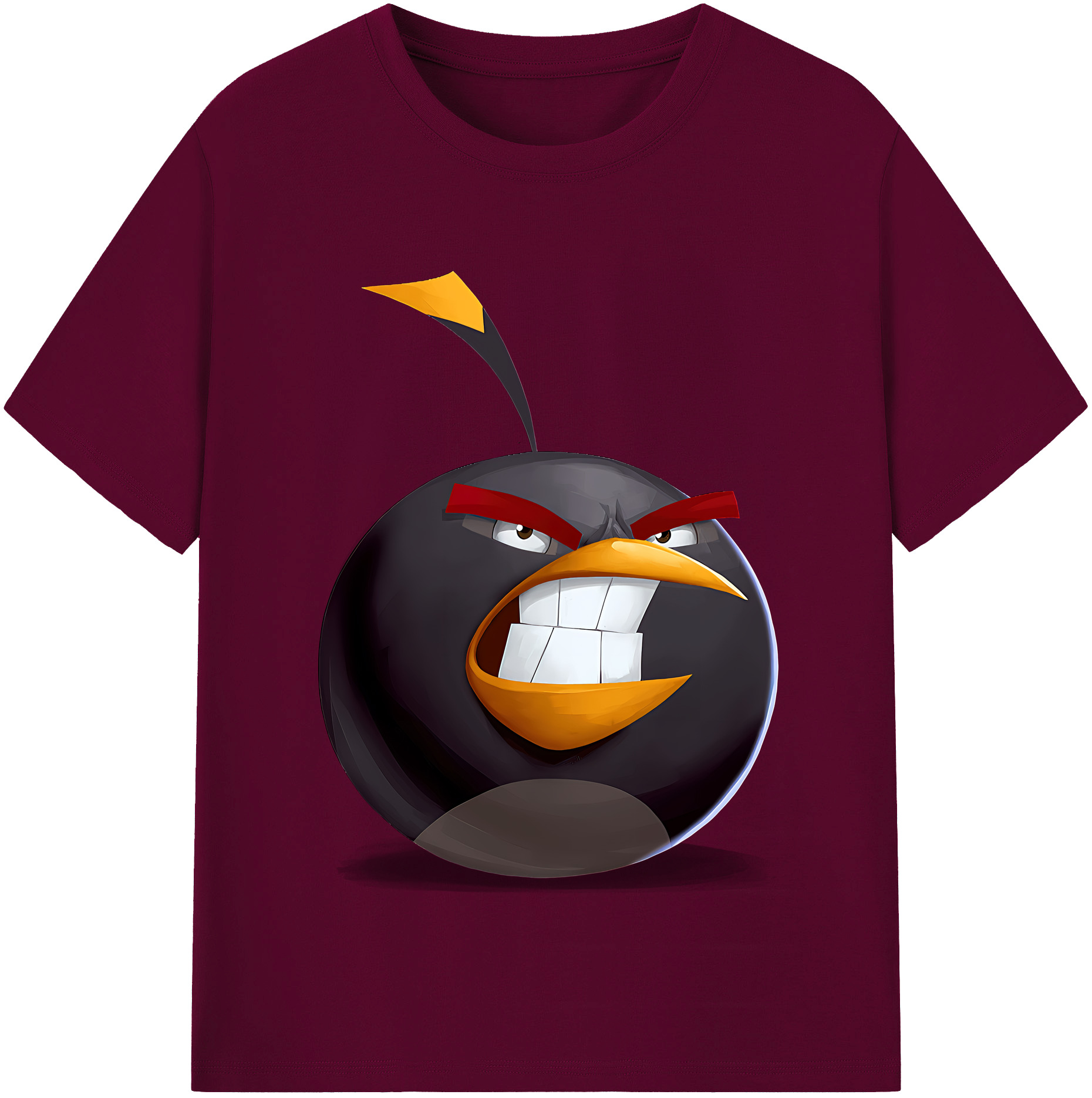 （画像用） Angry Birds アングリーバード レディースカジュアルプリントTシャツ（綿100％）